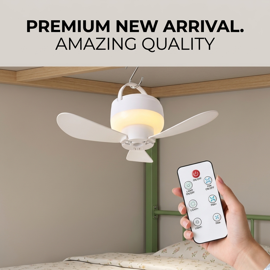 Outdoor Camping Fans - Small Ceiling Fan Portable USB Hanging