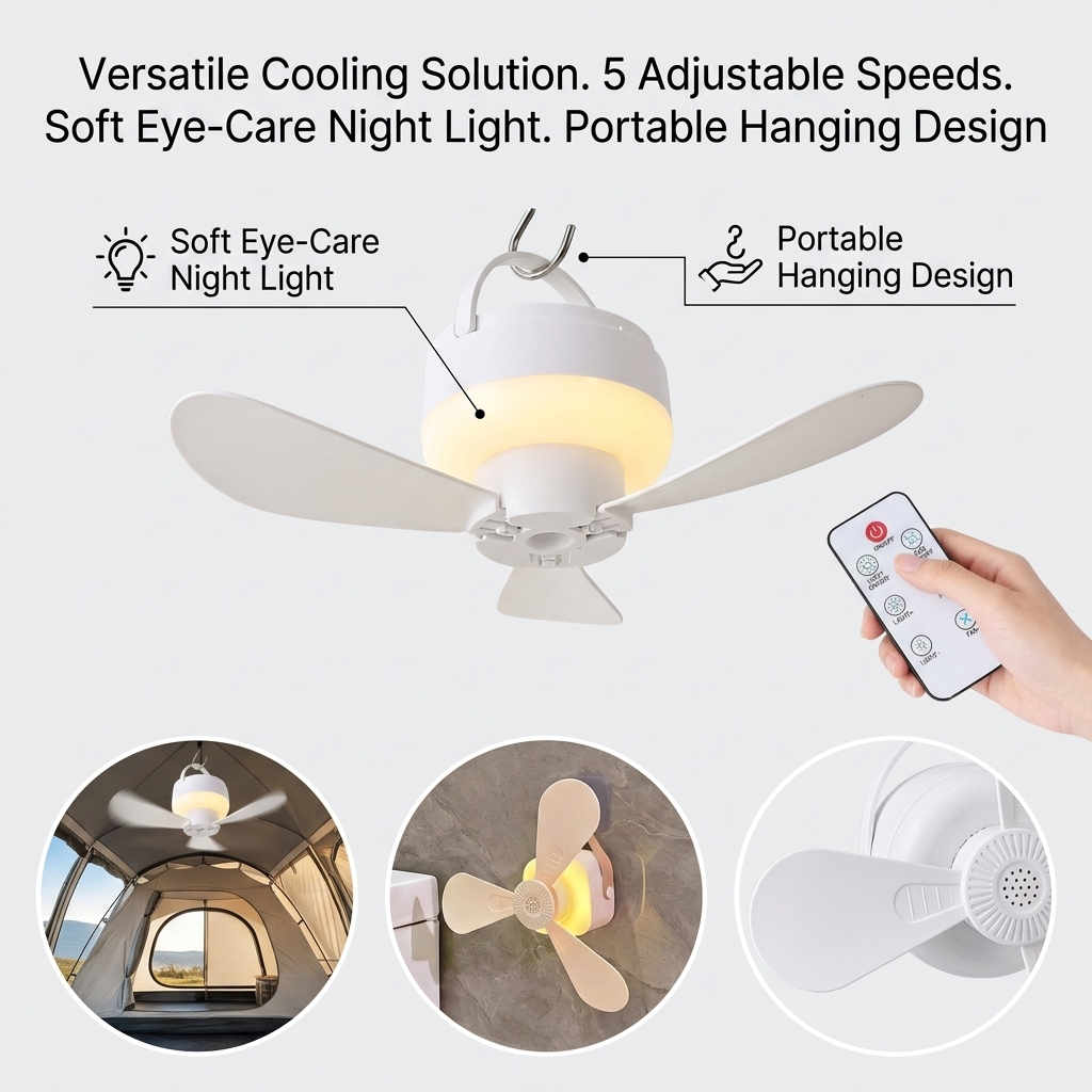 Small Ceiling Fan Portable USB - огляд і ціна Outdoor Camping Fans