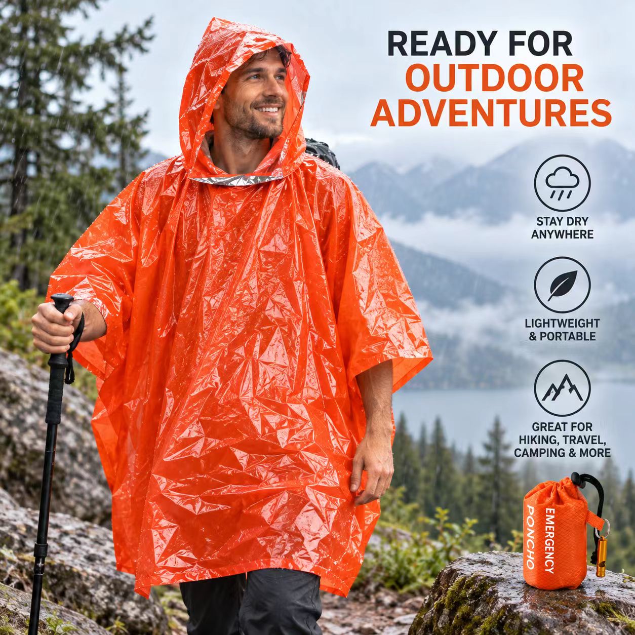 1Pc Lightweight Waterproof Rai - огляд і ціна Outdoor Camping Gear