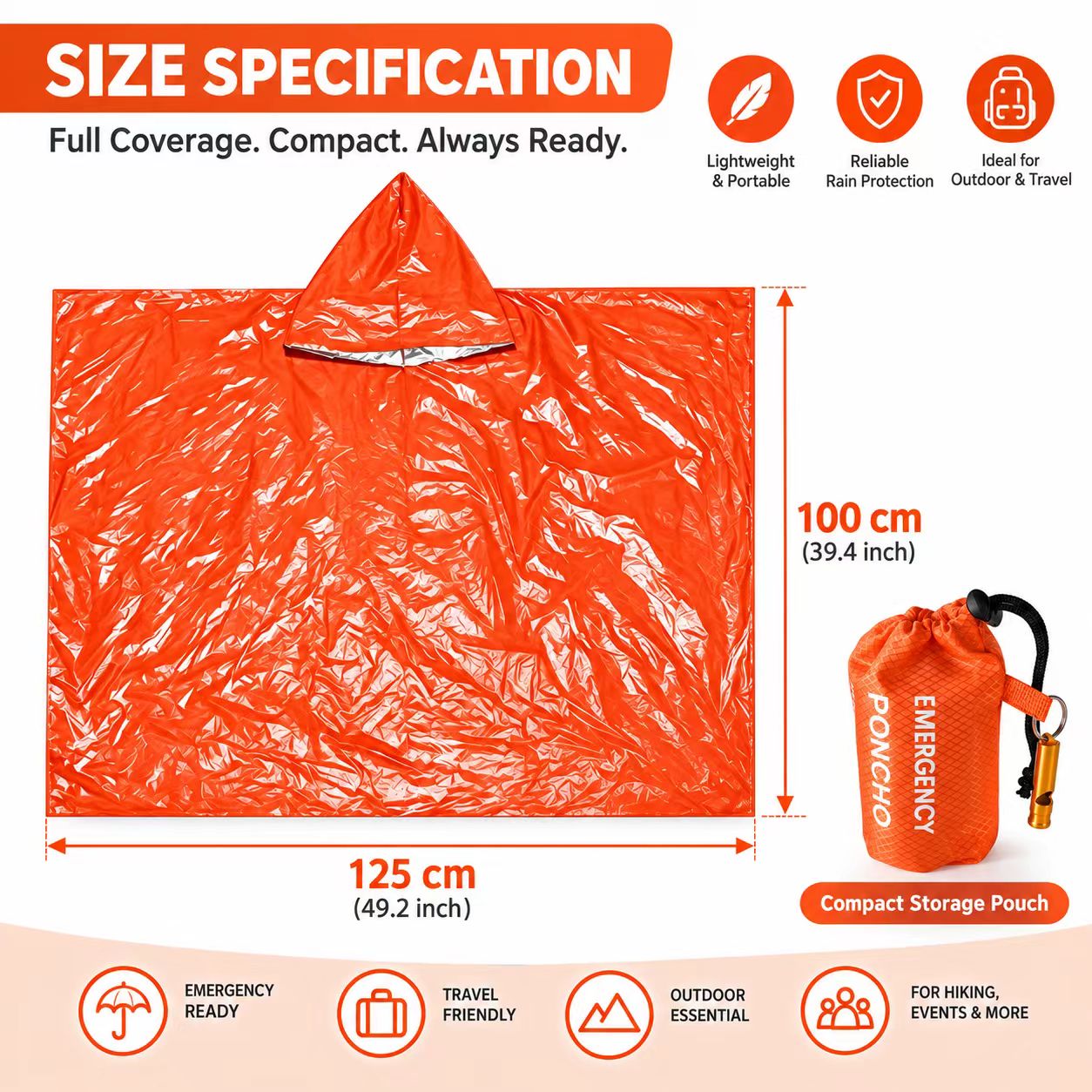 1Pc Lightweight Waterproof Rai - огляд і ціна Outdoor Camping Gear