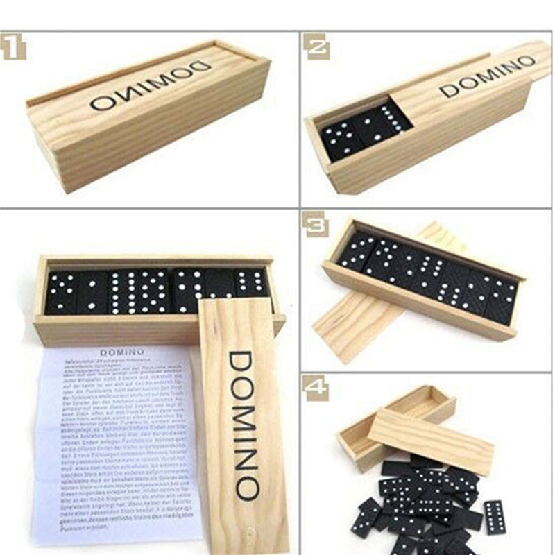 28pcs/Set Wooden Domino Board  - огляд і ціна Outdoor Camping For Kids