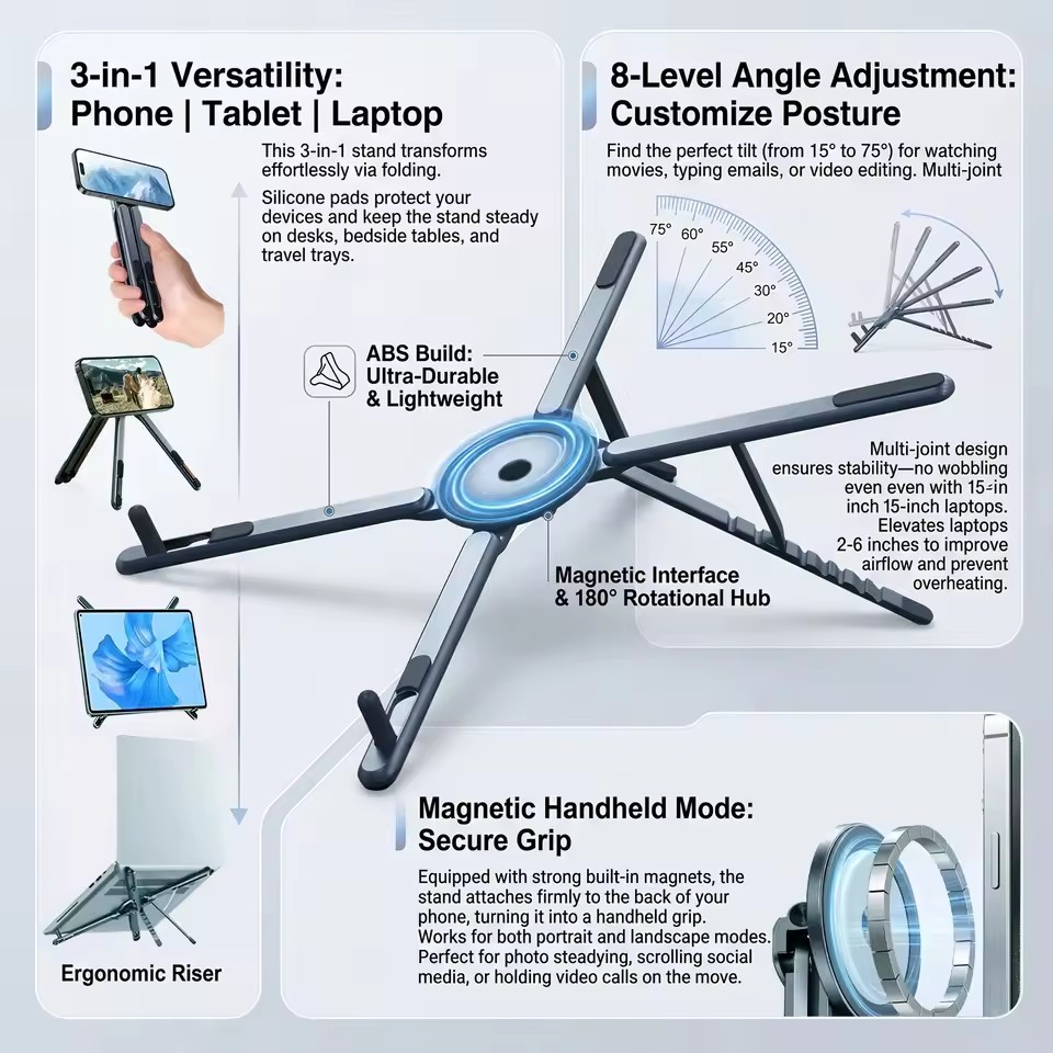 Portable Magnetic Phone Holder - огляд і ціна Camp Table Folding