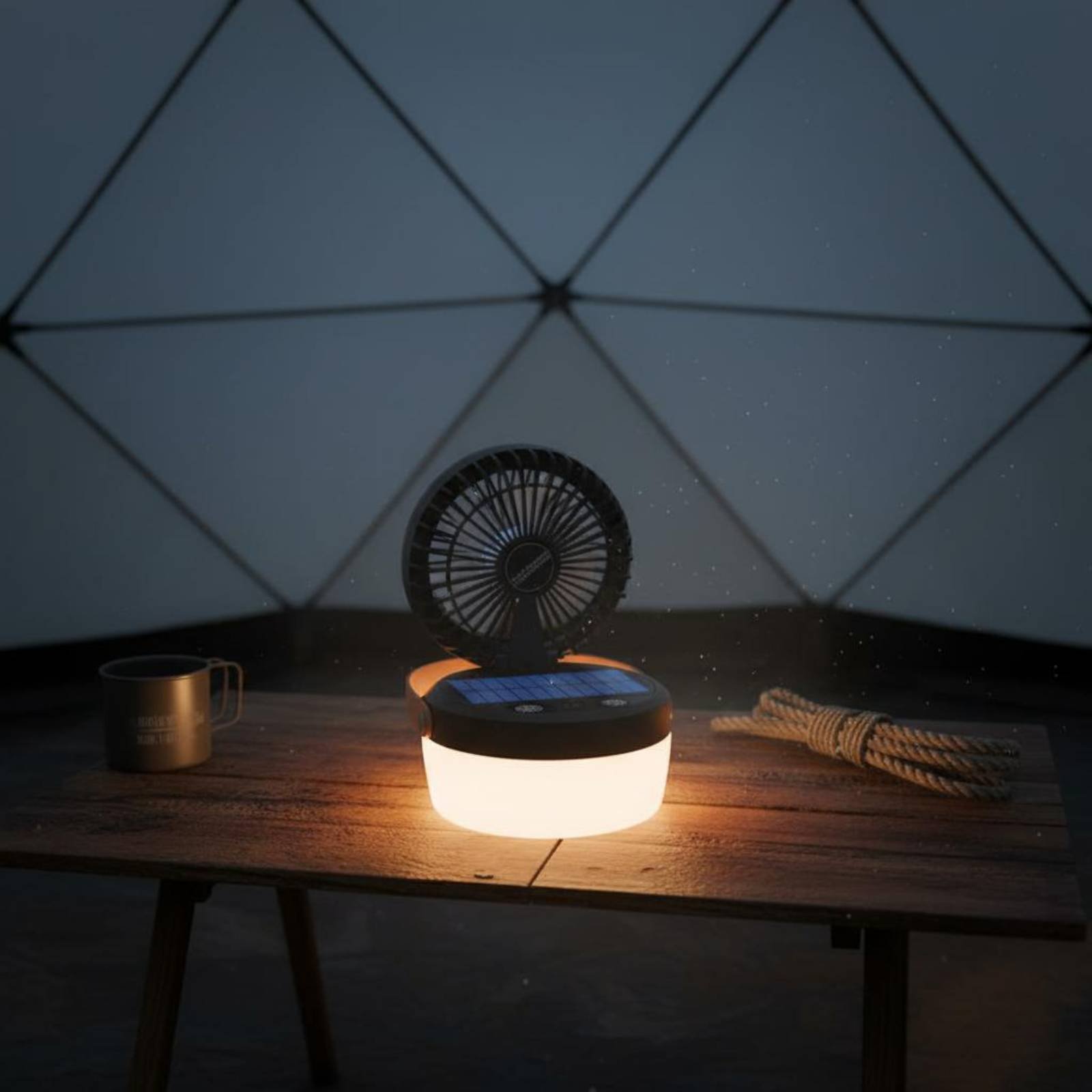 Solar Camping Fan Lantern Fold - огляд і ціна Outdoor Camping Fans