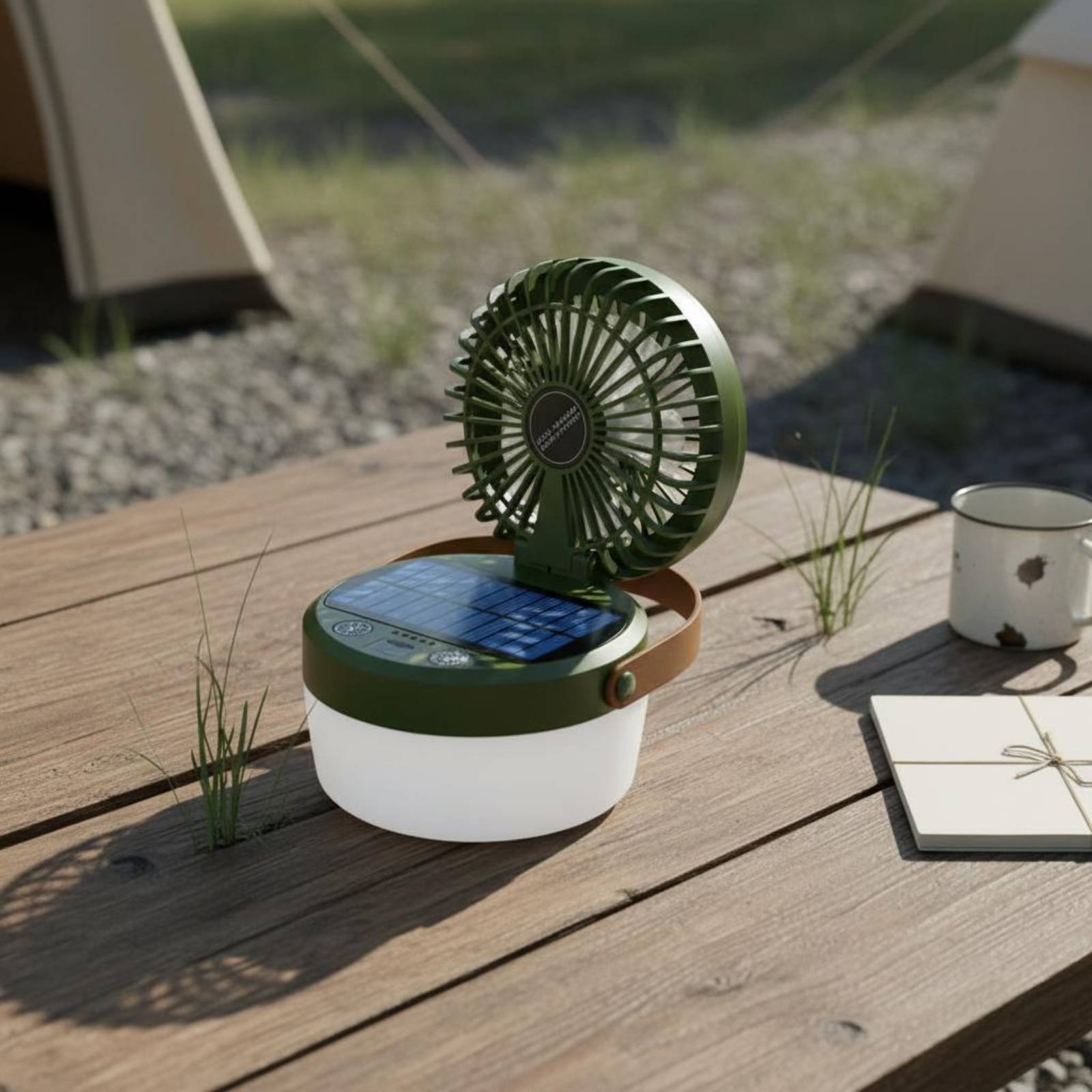 Solar Camping Fan Lantern Fold - огляд і ціна Outdoor Camping Fans