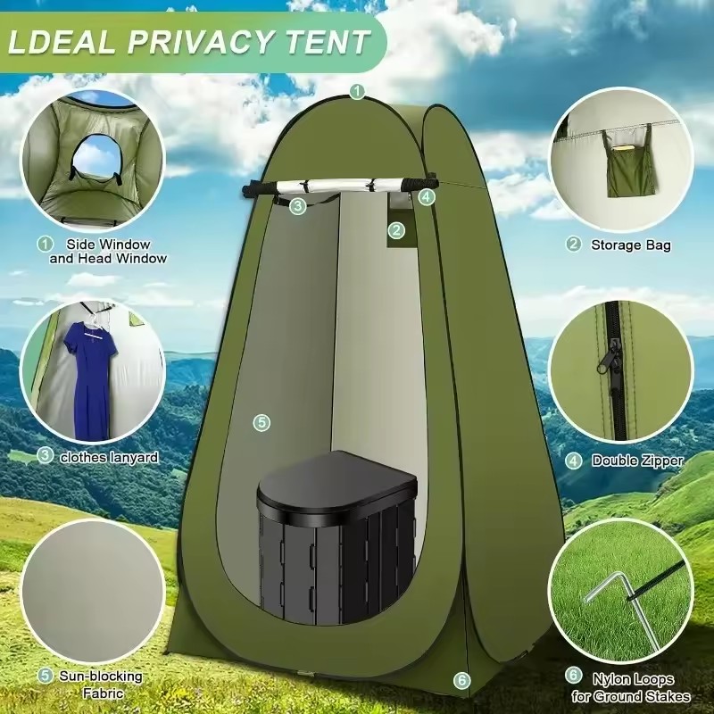 ‌Portable Pop-Up Toilet Tent P - огляд і ціна Outdoor Camping Automatic Quick Opening Tent