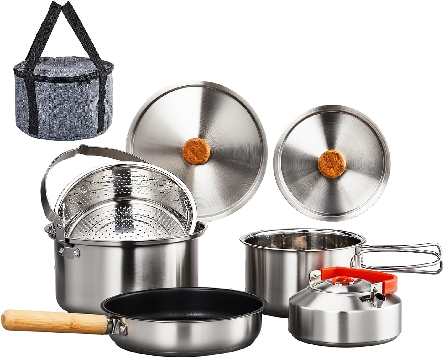 6pcs Cookware Set, 304 Stainle - огляд і ціна Camp Cooking Set
