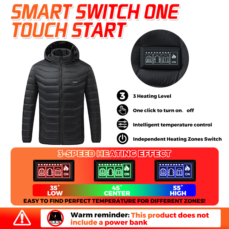 Heated Jacket 26 Heating Zones - огляд і ціна Outdoor Camping Heater