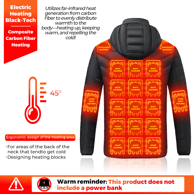 Heated Jacket 26 Heating Zones - огляд і ціна Outdoor Camping Heater
