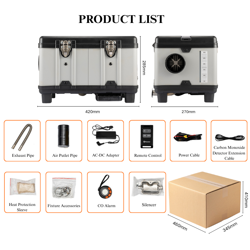 All In One 12V/24V 5KW Outdoor - огляд і ціна Outdoor Camping Heater