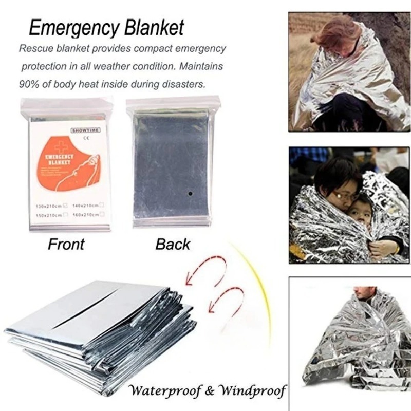 1/4PCS Emergency Blanket Outdo - огляд і ціна First Aid Kit Camping